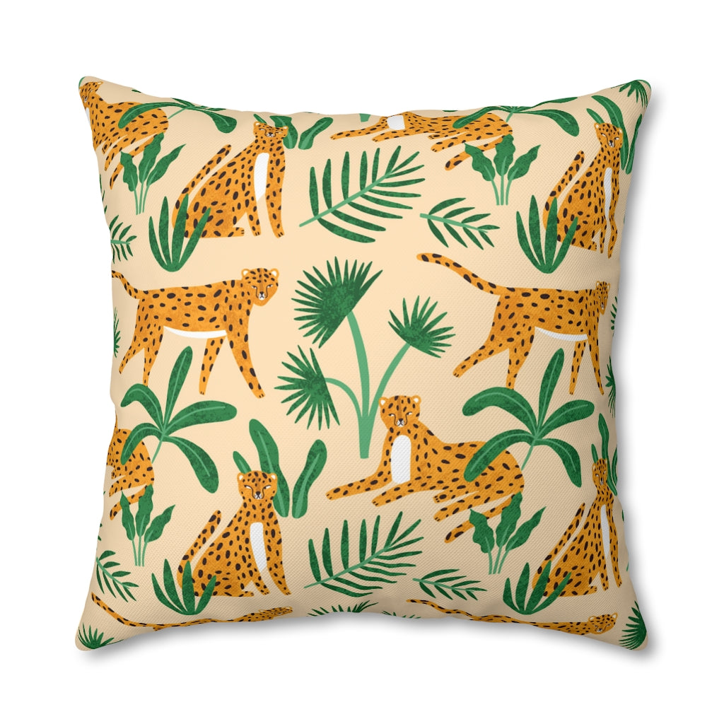 Jungle Cheetah Pillow Case - Throw Pillow Cover - Grandmillennial Style