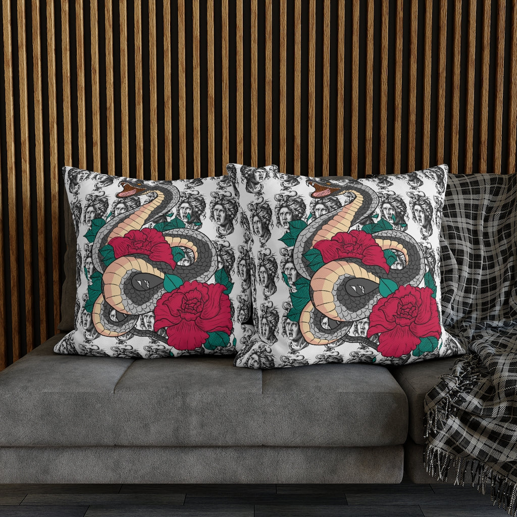 Tattoo Mozart Pillow Case - Throw Pillow Cover - Grandmillennial Style