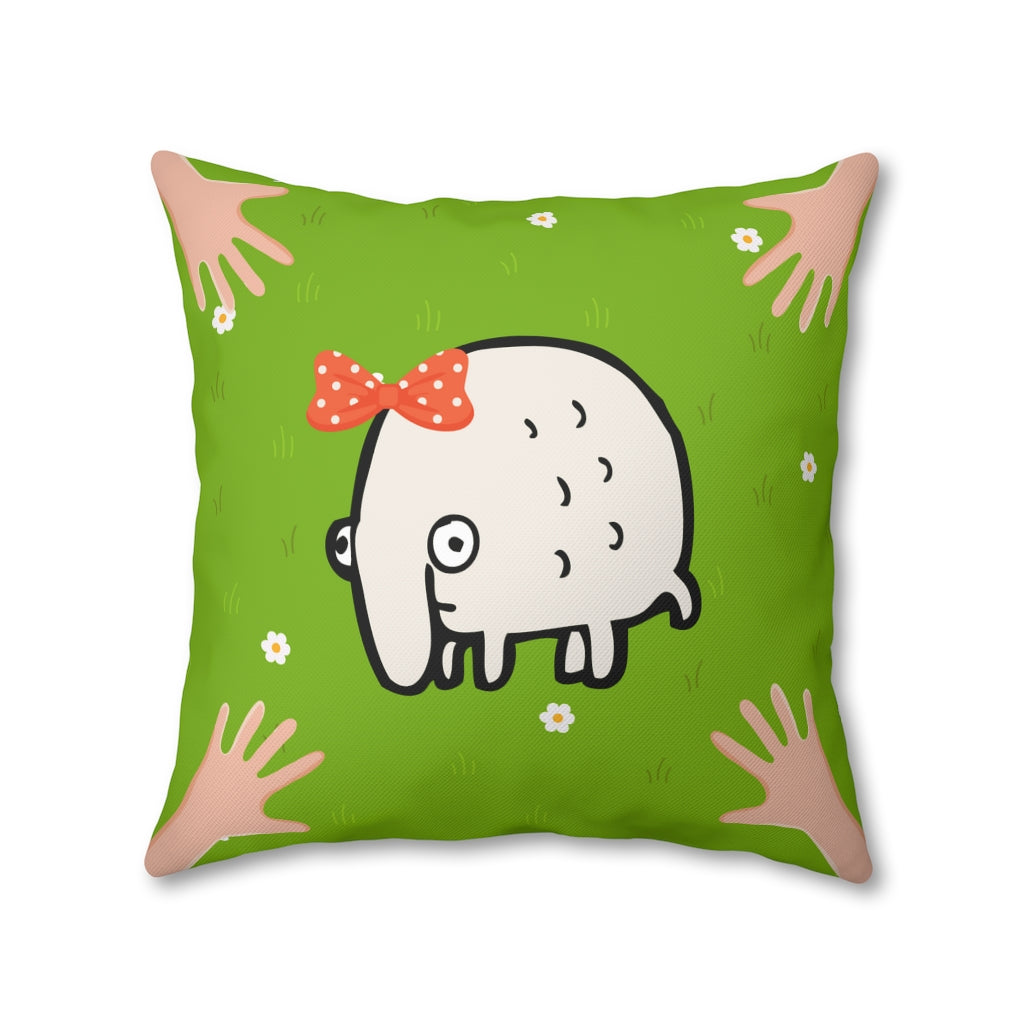 Cute Monster Pillow Case - Throw Pillow Cover - Grandmillennial Style