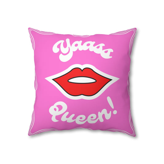 Yaass Queen Pillow Case - Throw Pillow Cover - Grandmillennial Style