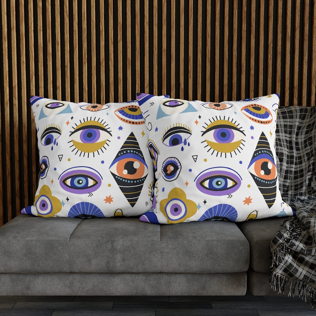 Space Eyes Pillow Case - Throw Pillow Cover - Grandmillennial Style