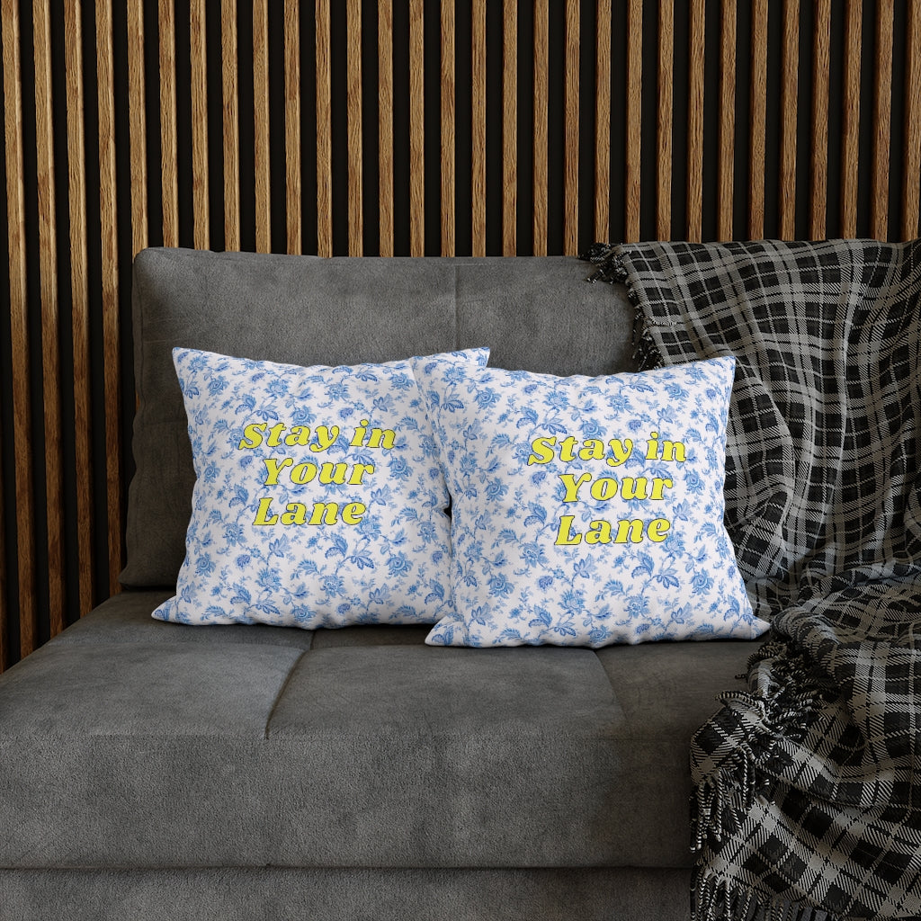 Stay in Your Lane Pillow Case - Throw Pillow Cover - Grandmillennial Style