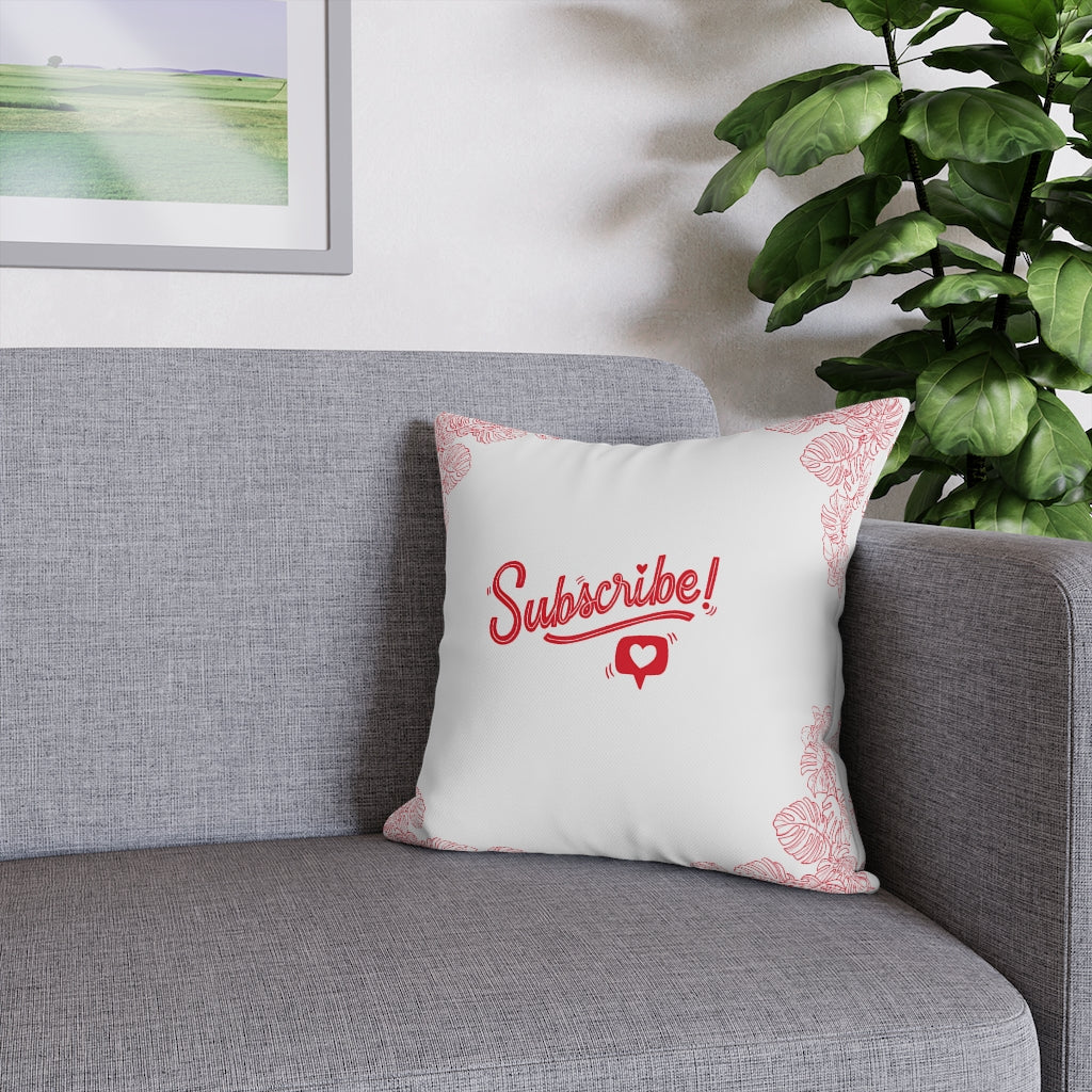 Subscribe Pillow Case - Throw Pillow Cover - Grandmillennial Style