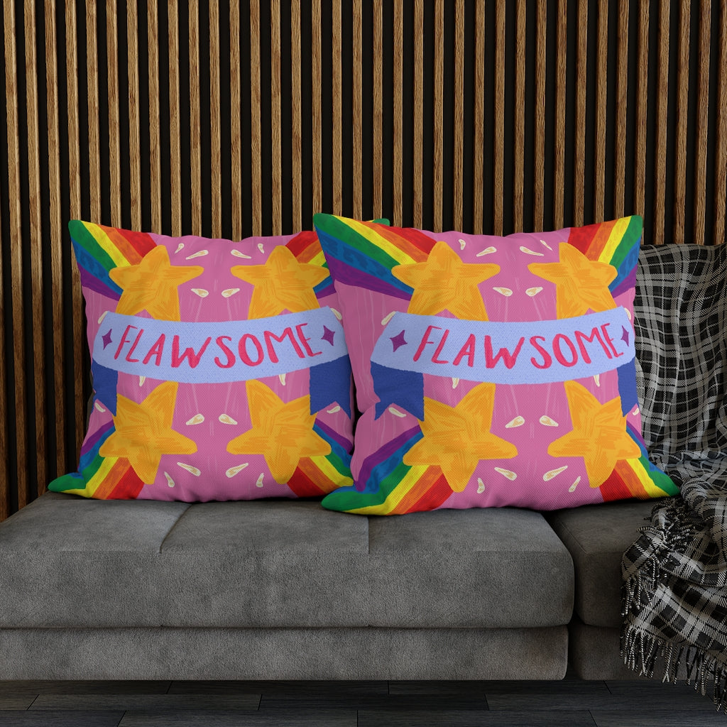 Flawsome Pillow Case - Throw Pillow Cover - Grandmillennial Style