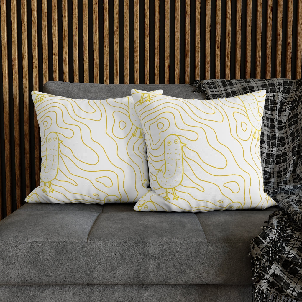 Cracked Egg Pillow Case - Throw Pillow Cover - Grandmillennial Style