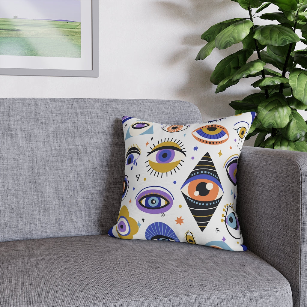 Space Eyes Pillow Case - Throw Pillow Cover - Grandmillennial Style