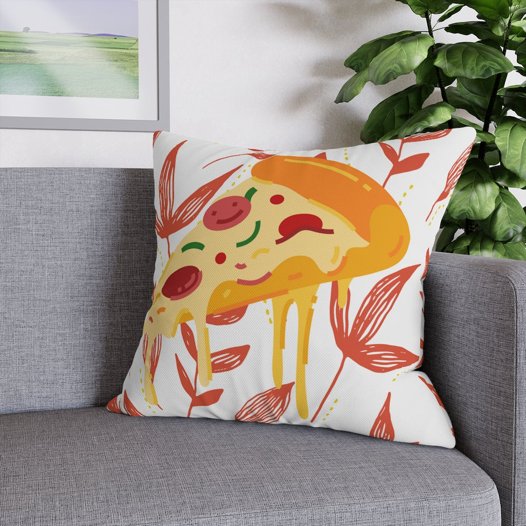 Slice of Pizza Pillow Case - Throw Pillow Cover - Grandmillennial Style