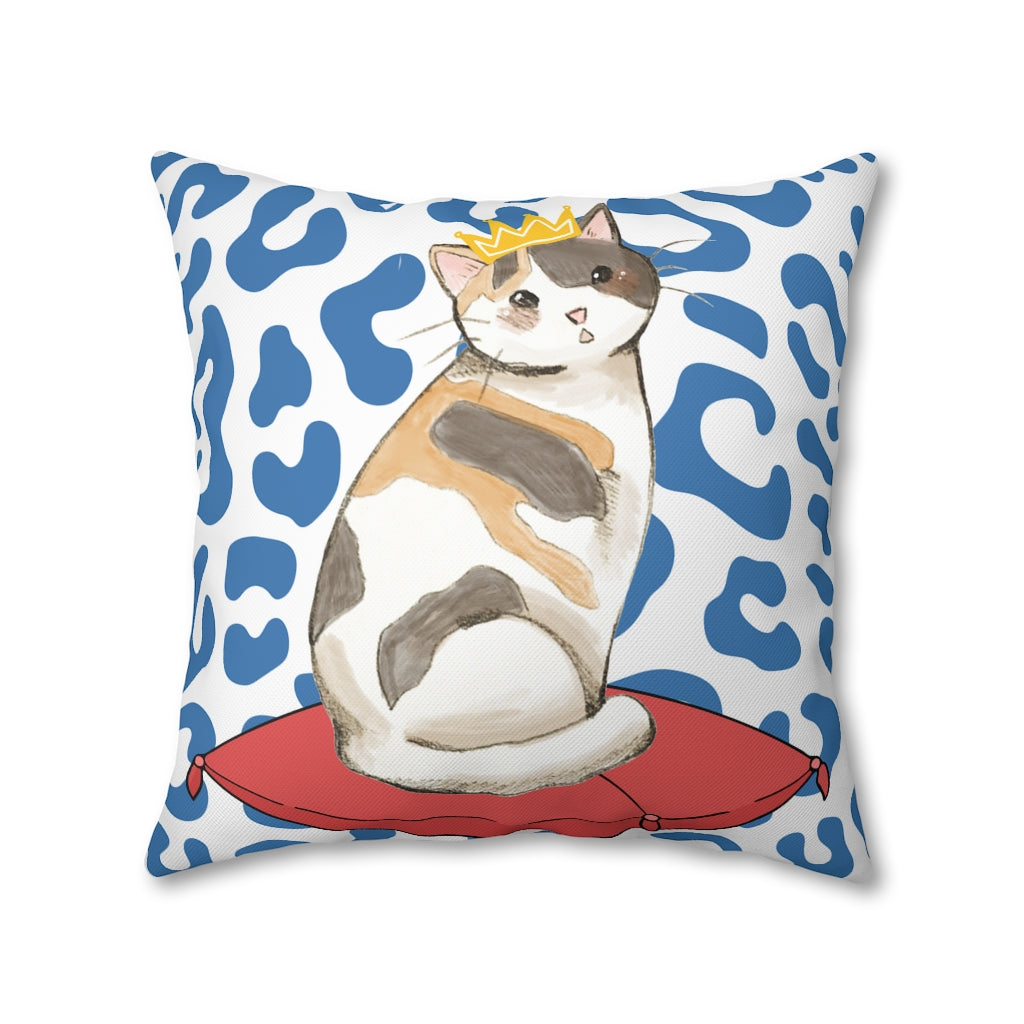 Royal Kitten Pillow Case - Throw Pillow Cover - Grandmillennial Style