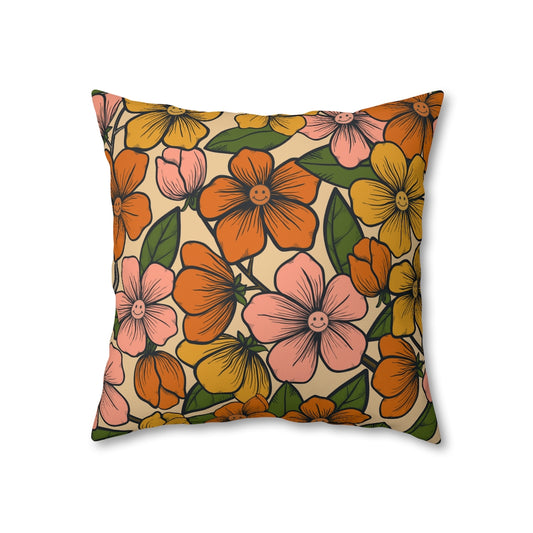 Relax Like a Flower Pillow Case - Throw Pillow Cover - Grandmillennial Style