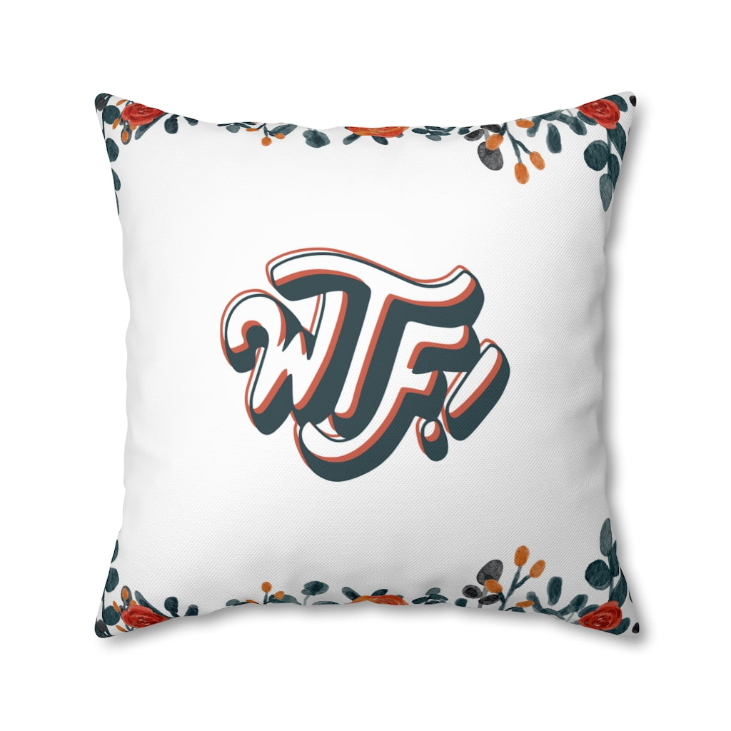 WTF Pillow Case - Throw Pillow Cover - Grandmillennial Style