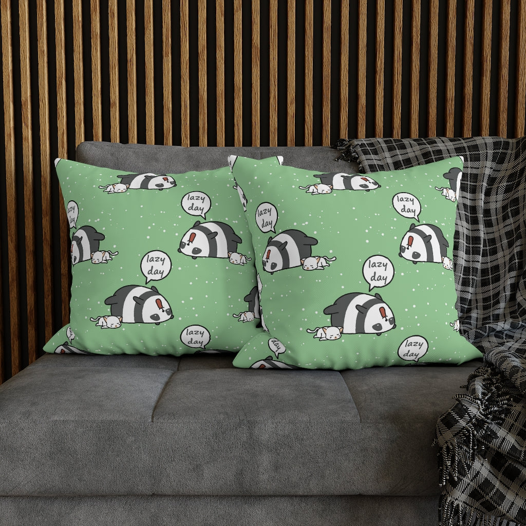 Lazy Day Pillow Case - Throw Pillow Cover - Grandmillennial Style