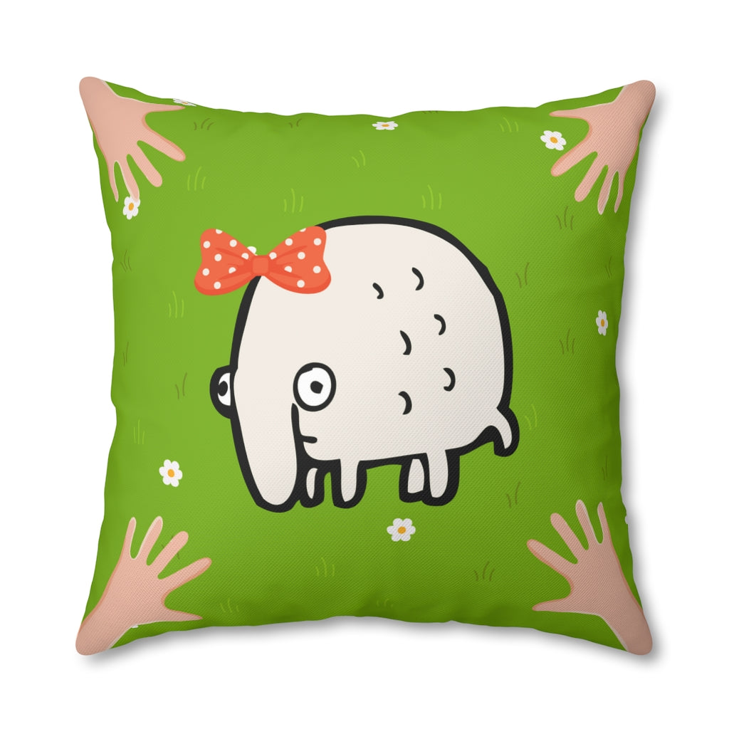 Cute Monster Pillow Case - Throw Pillow Cover - Grandmillennial Style