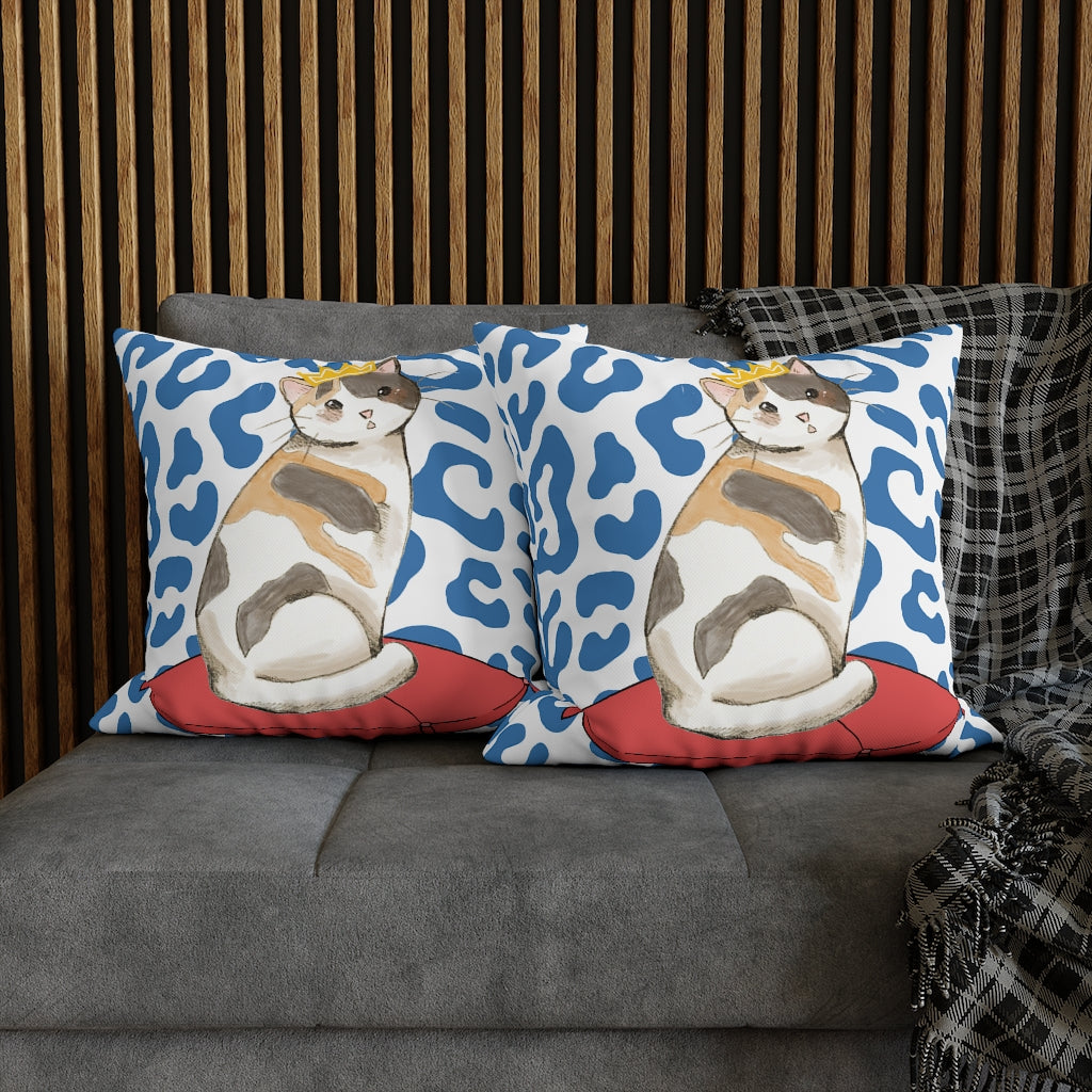 Royal Kitten Pillow Case - Throw Pillow Cover - Grandmillennial Style