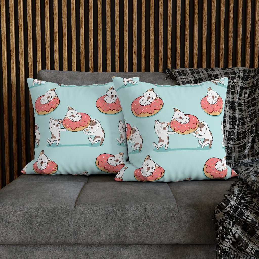 Sweet Kittens Pillow Case - Throw Pillow Cover - Grandmillennial Style