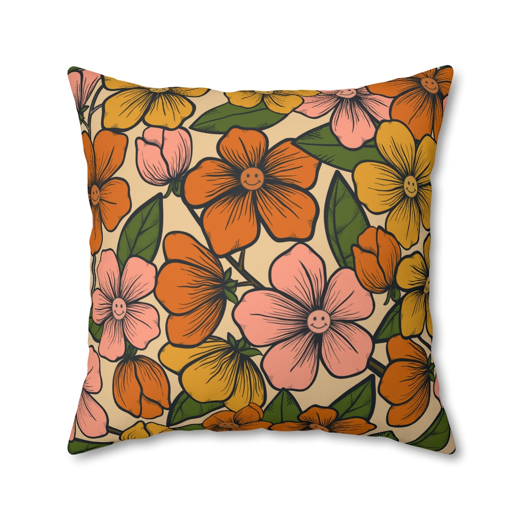 Relax Like a Flower Pillow Case - Throw Pillow Cover - Grandmillennial Style