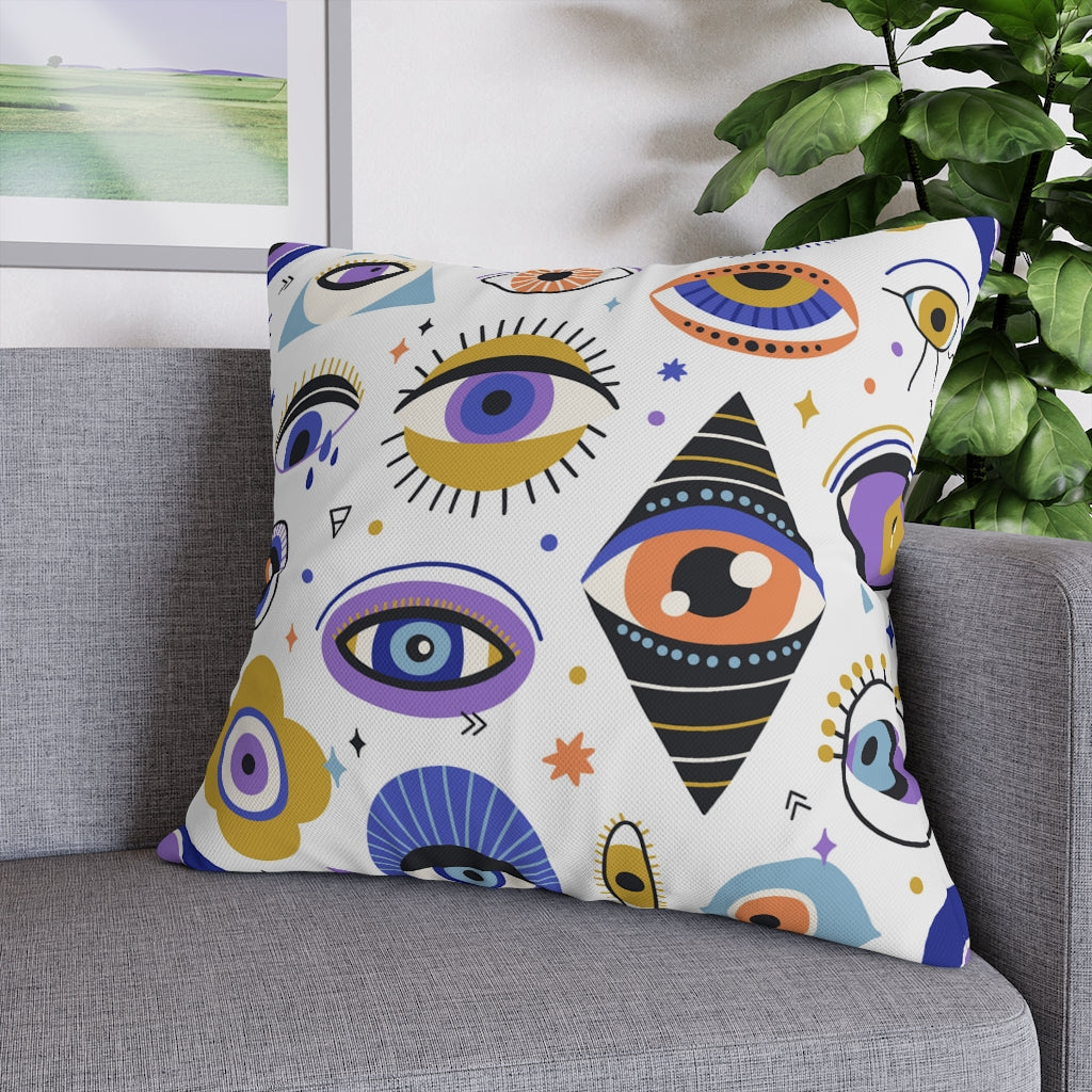 Space Eyes Pillow Case - Throw Pillow Cover - Grandmillennial Style