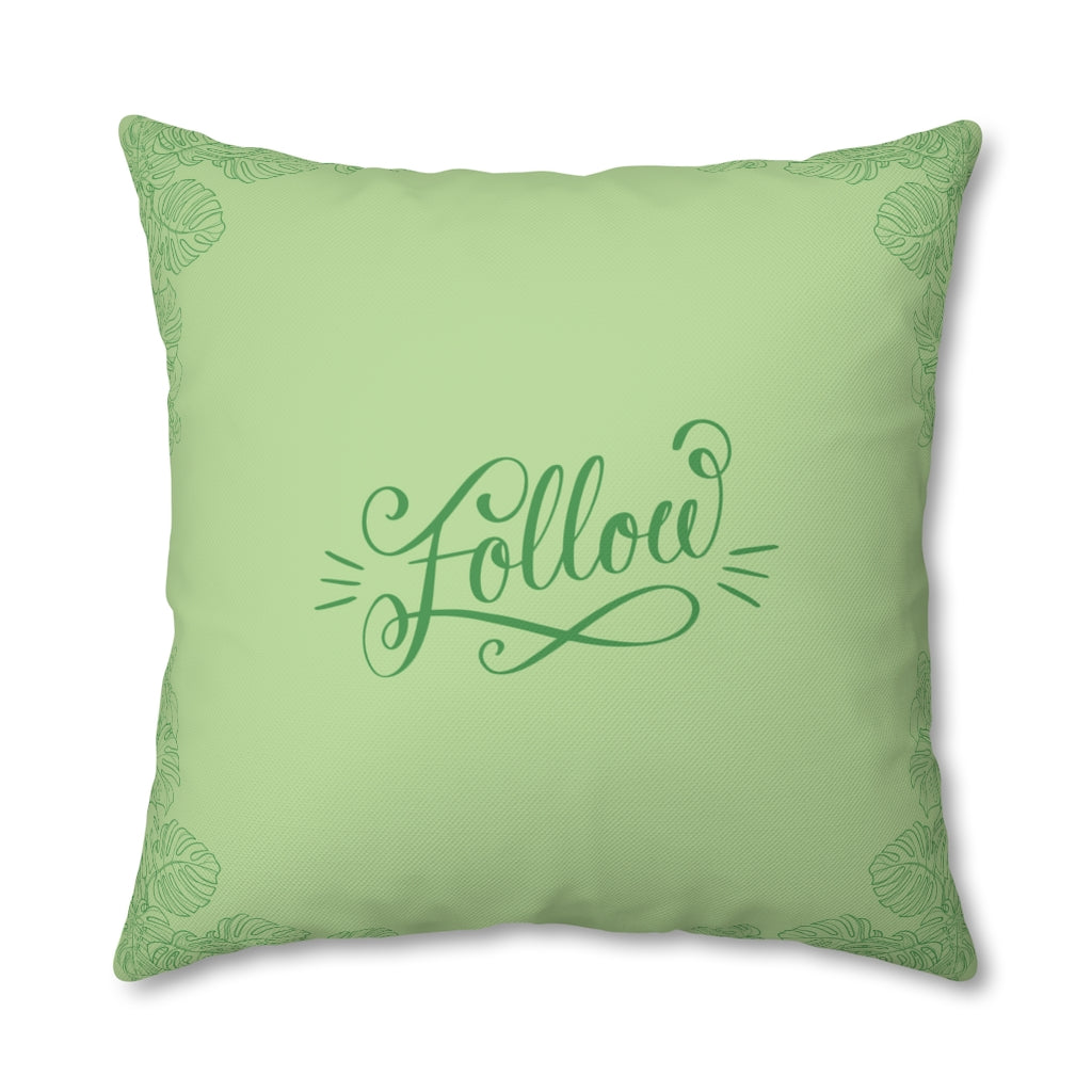 Follow Pillow Case - Throw Pillow Cover - Grandmillennial Style