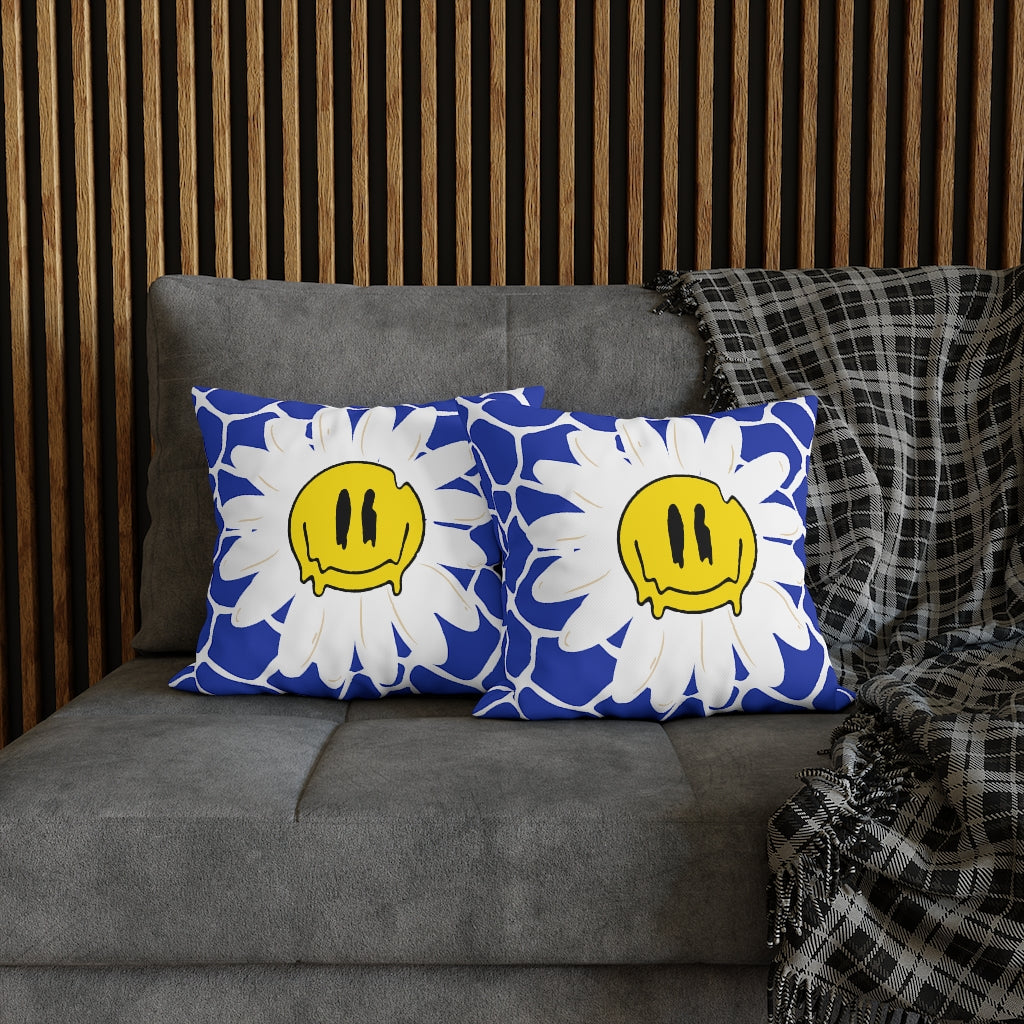 Happy Daisy Pillow Case - Throw Pillow Cover - Grandmillennial Style