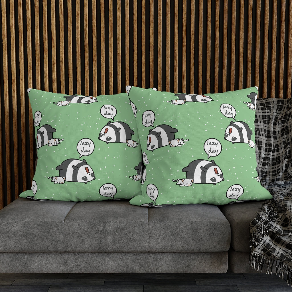 Lazy Day Pillow Case - Throw Pillow Cover - Grandmillennial Style