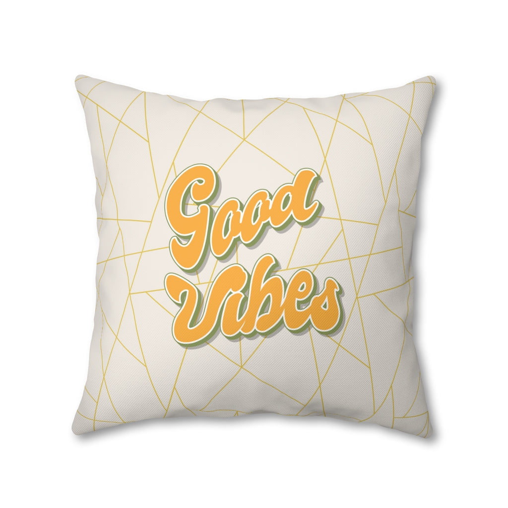 Good Vibes Pillow Case - Throw Pillow Cover - Grandmillennial Style