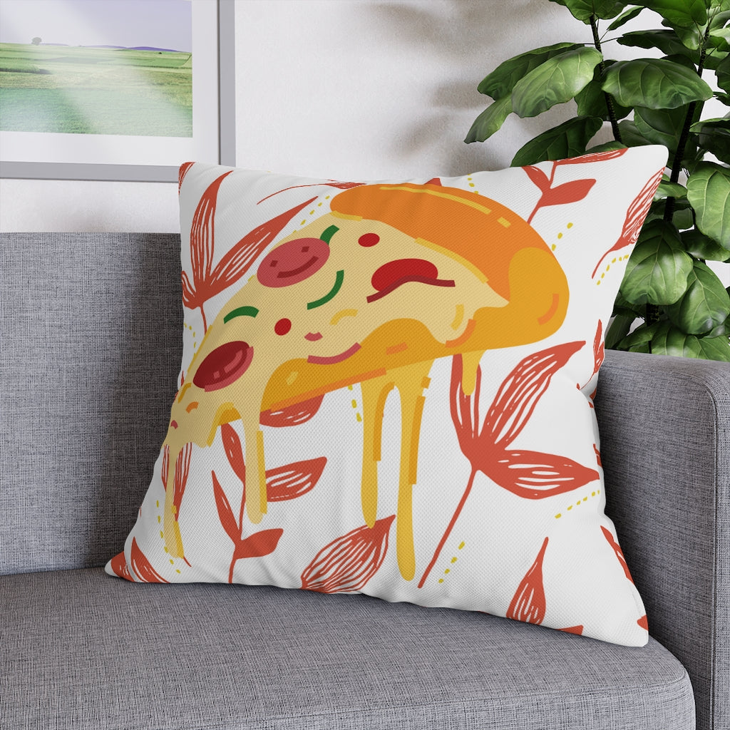 Slice of Pizza Pillow Case - Throw Pillow Cover - Grandmillennial Style