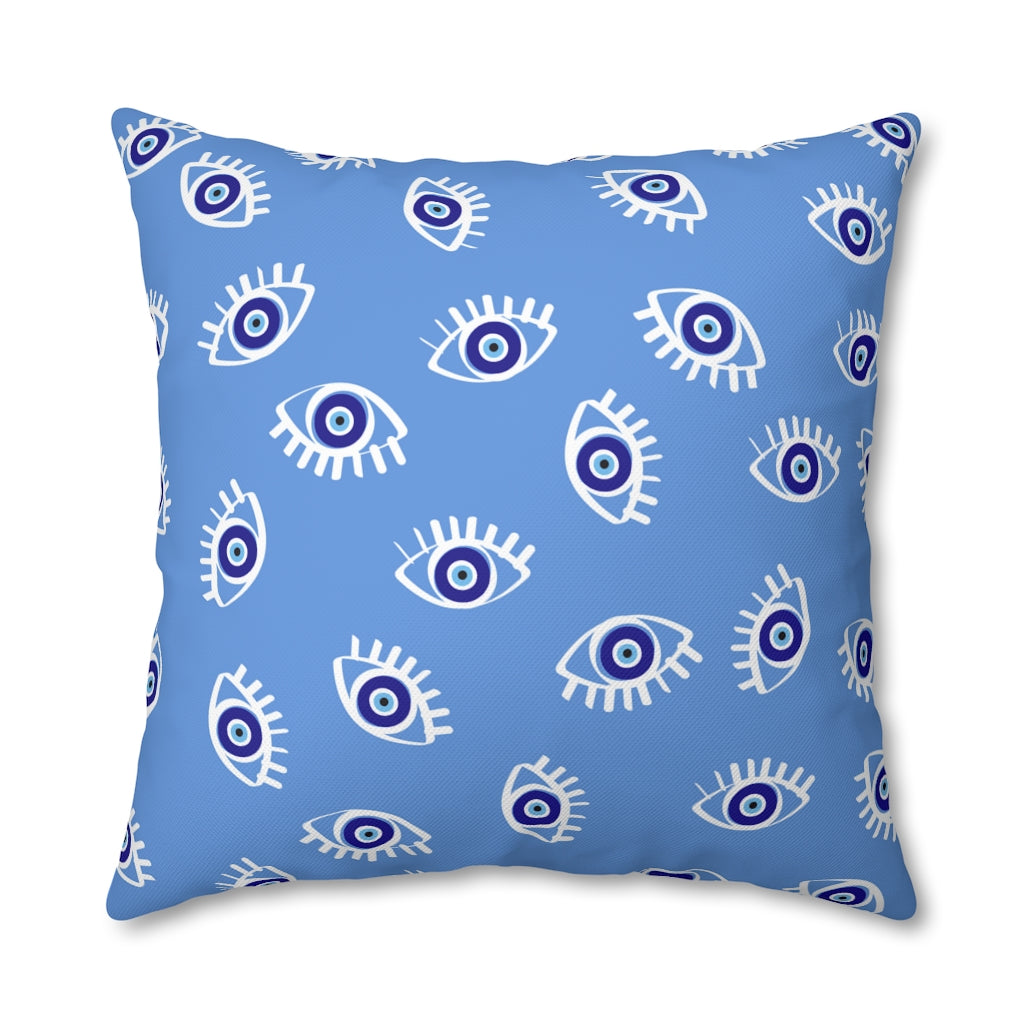 Blue Eyes Pillow Case - Throw Pillow Cover - Grandmillennial Style