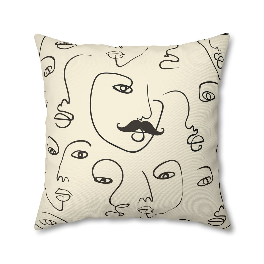 Picasso Boy Pillow Case - Throw Pillow Cover - Grandmillennial Style