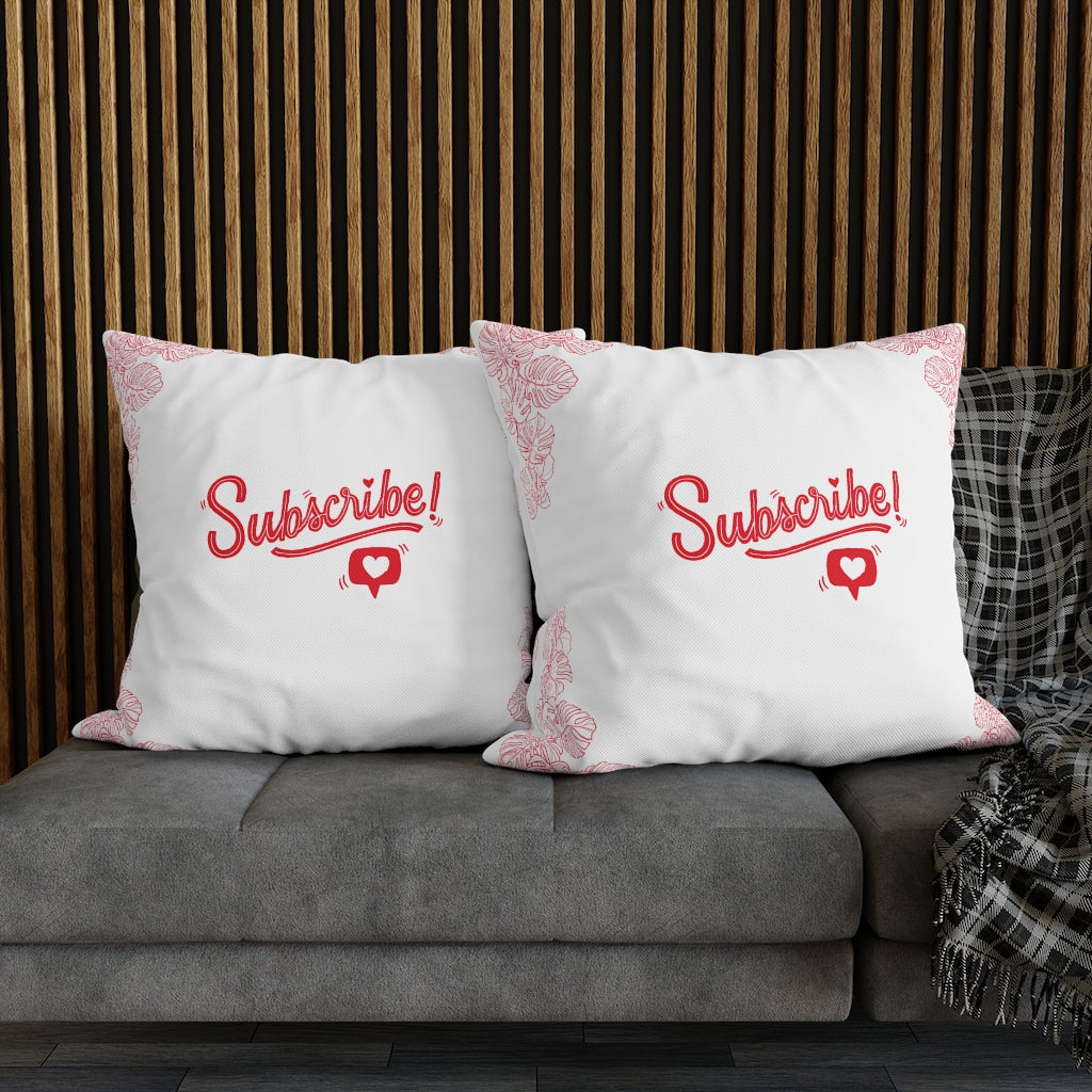 Subscribe Pillow Case - Throw Pillow Cover - Grandmillennial Style