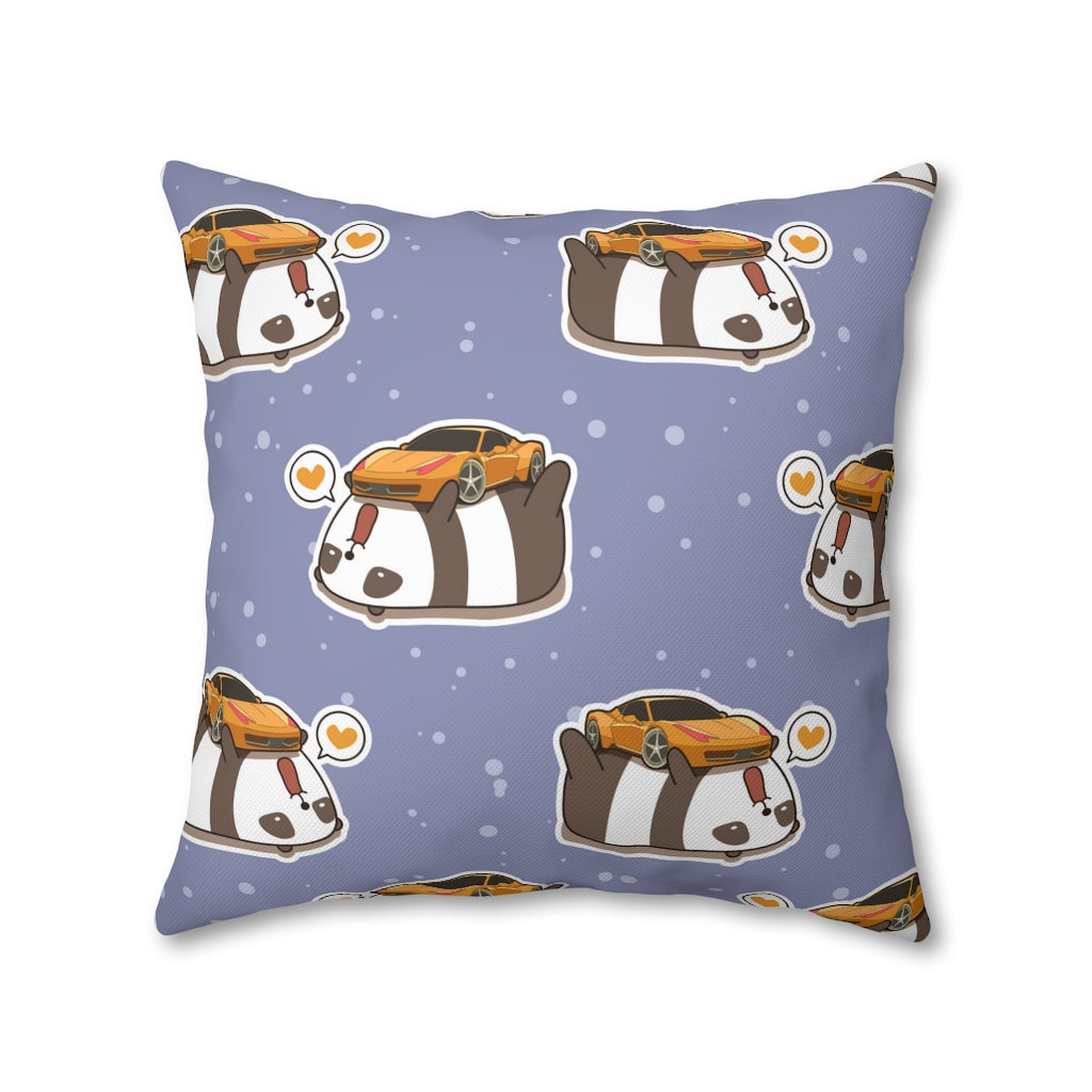 Panda Loves Car Pillow Case - Throw Pillow Cover - Grandmillennial Style