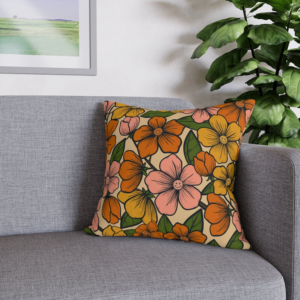 Relax Like a Flower Pillow Case - Throw Pillow Cover - Grandmillennial Style