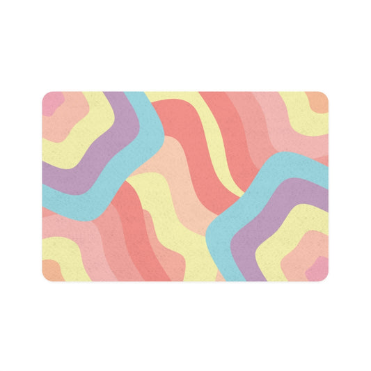 Pastel Swirls Pet Food Mat