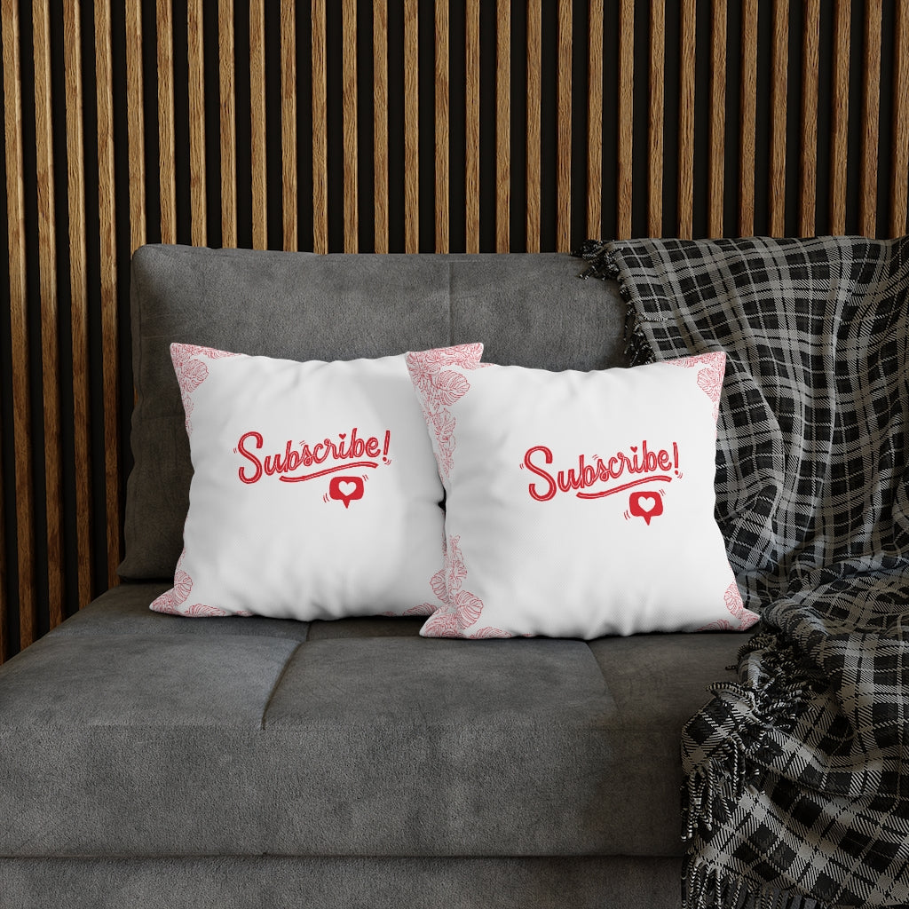 Subscribe Pillow Case - Throw Pillow Cover - Grandmillennial Style