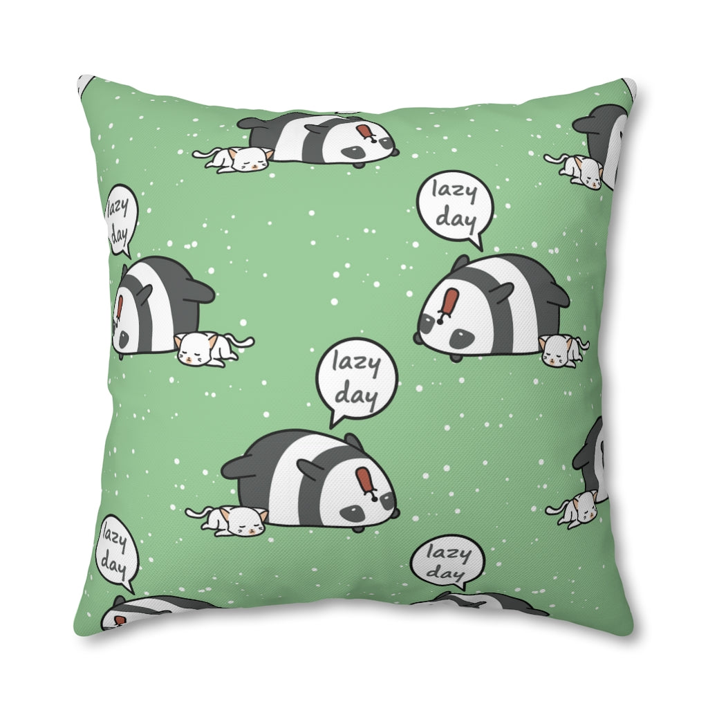 Lazy Day Pillow Case - Throw Pillow Cover - Grandmillennial Style