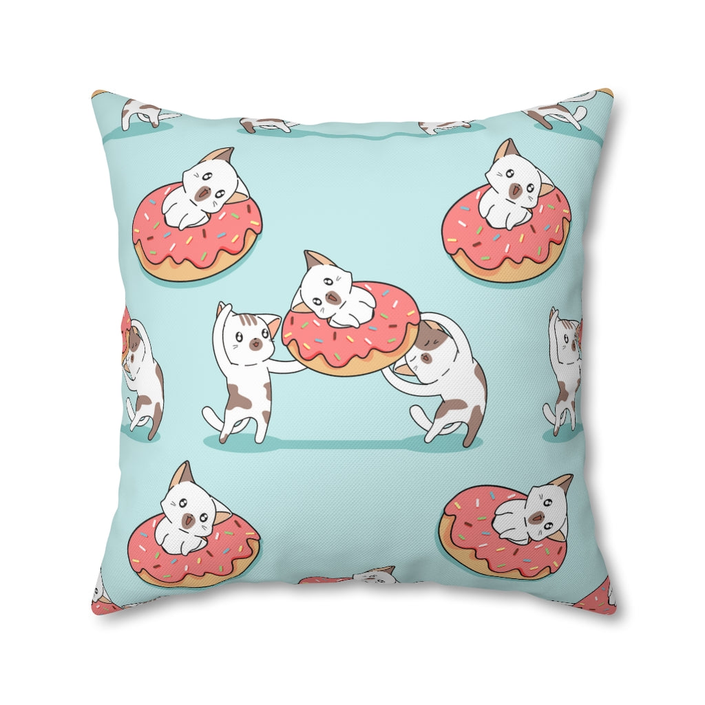 Sweet Kittens Pillow Case - Throw Pillow Cover - Grandmillennial Style