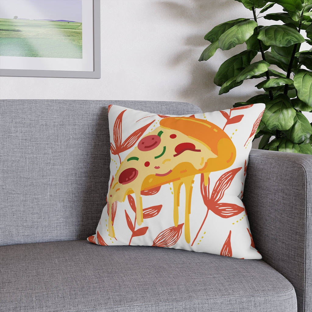 Slice of Pizza Pillow Case - Throw Pillow Cover - Grandmillennial Style