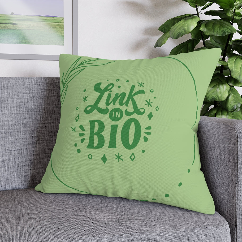 Link in Bio Pillow Case - Throw Pillow Cover - Grandmillennial Style