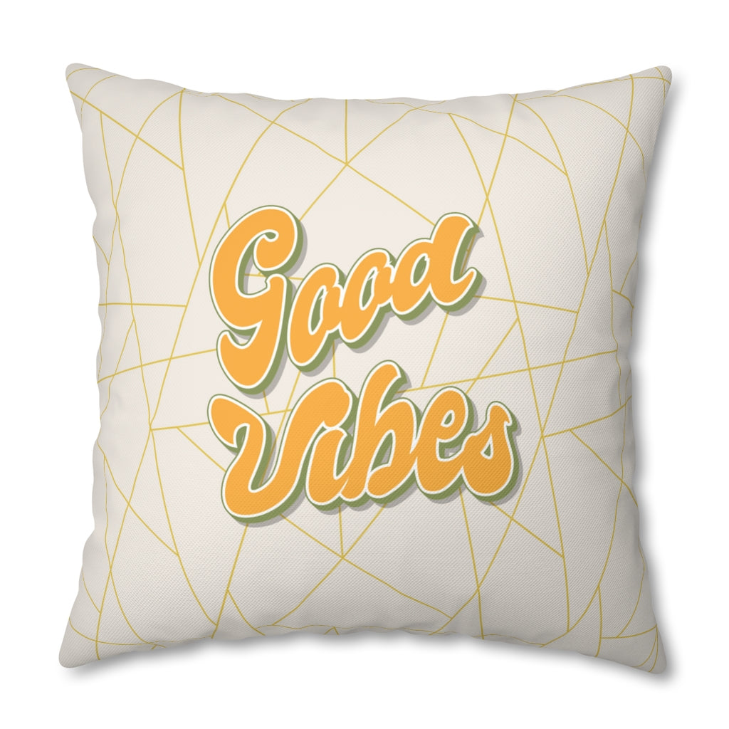 Good Vibes Pillow Case - Throw Pillow Cover - Grandmillennial Style