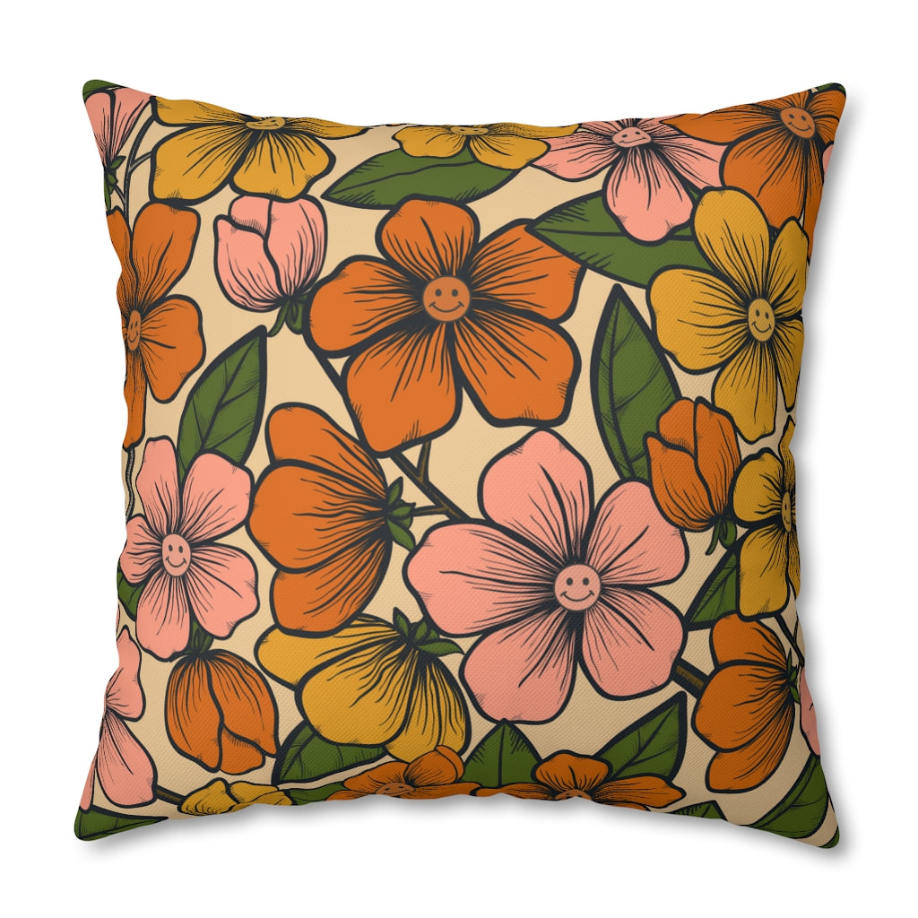 Relax Like a Flower Pillow Case - Throw Pillow Cover - Grandmillennial Style