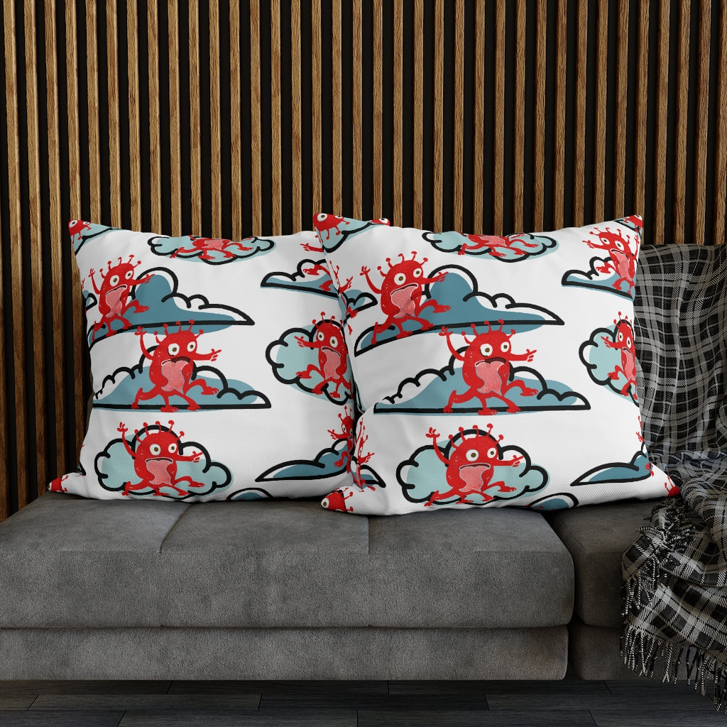 High Monster Pillow Case - Throw Pillow Cover - Grandmillennial Style