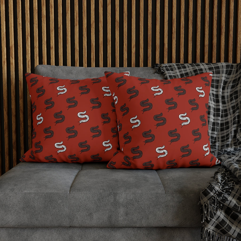 S is for Caterpillar Pillow Case - Throw Pillow Cover - Grandmillennial Style