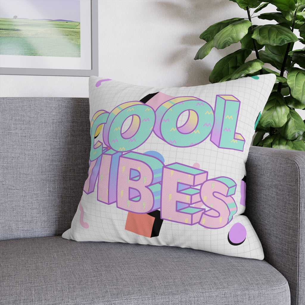 Cool Vibes Pillow Case - Throw Pillow Cover - Grandmillennial Style