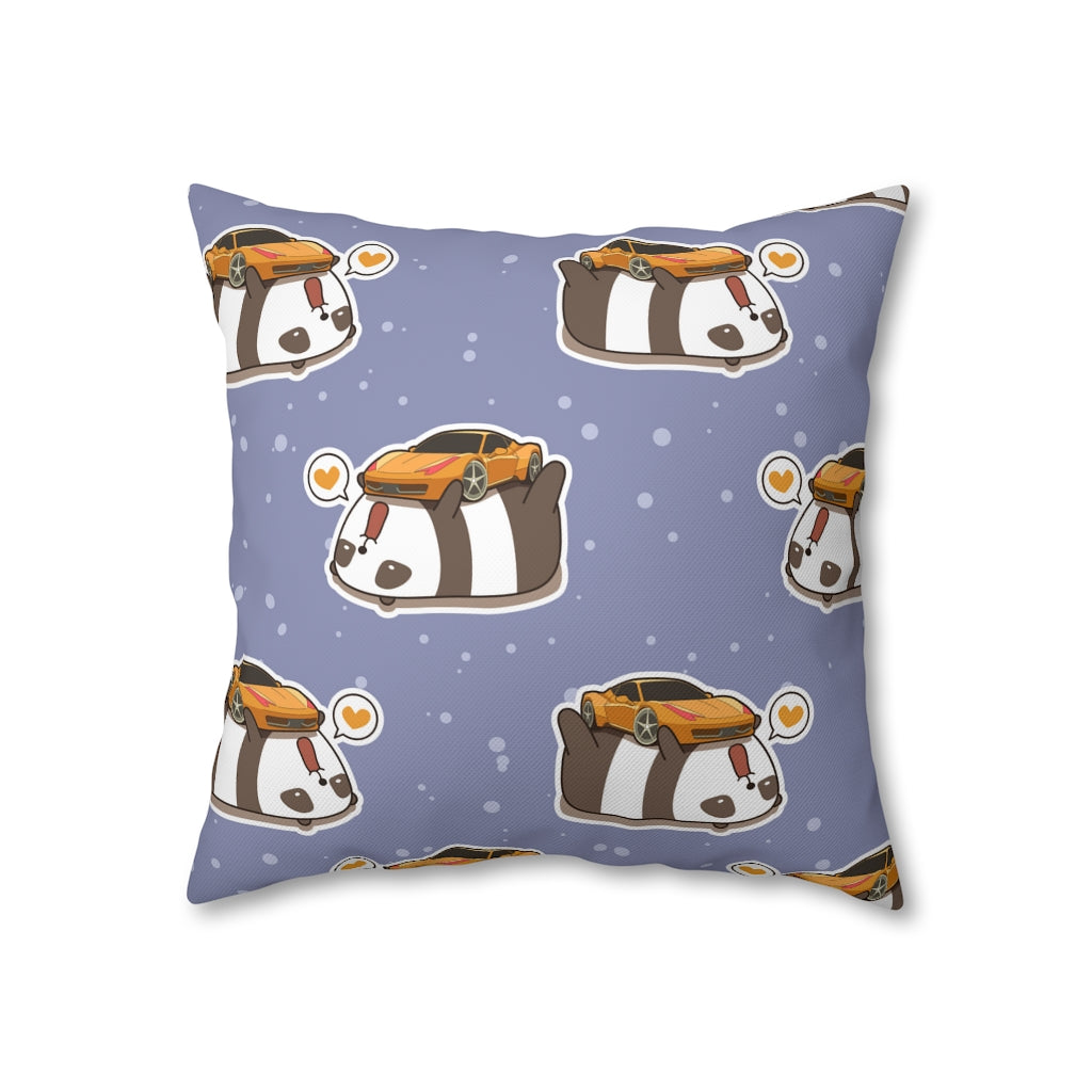 Panda Loves Car Pillow Case - Throw Pillow Cover - Grandmillennial Style