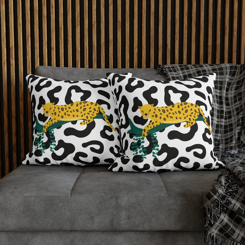 Lazy Leopard Pillow Case - Throw Pillow Cover - Grandmillennial Style