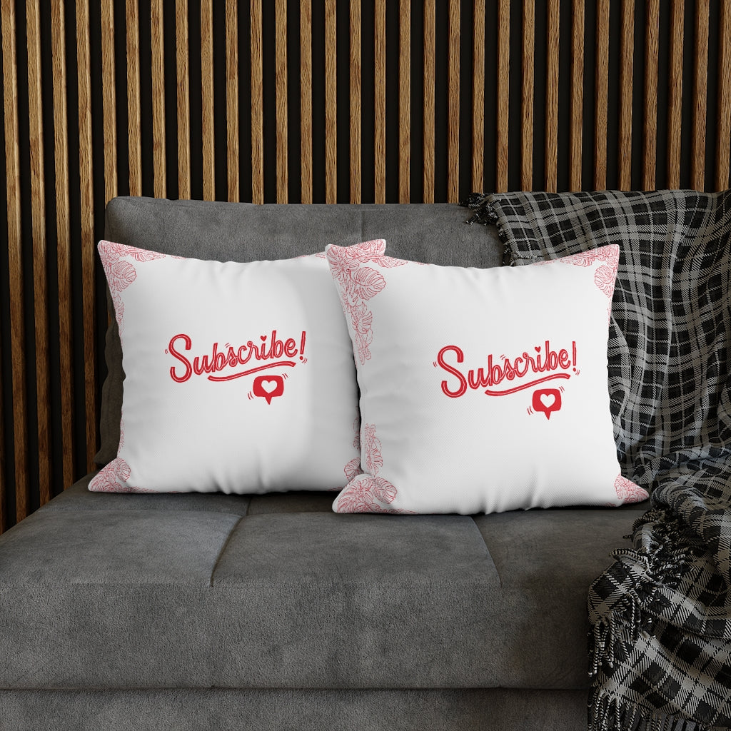 Subscribe Pillow Case - Throw Pillow Cover - Grandmillennial Style