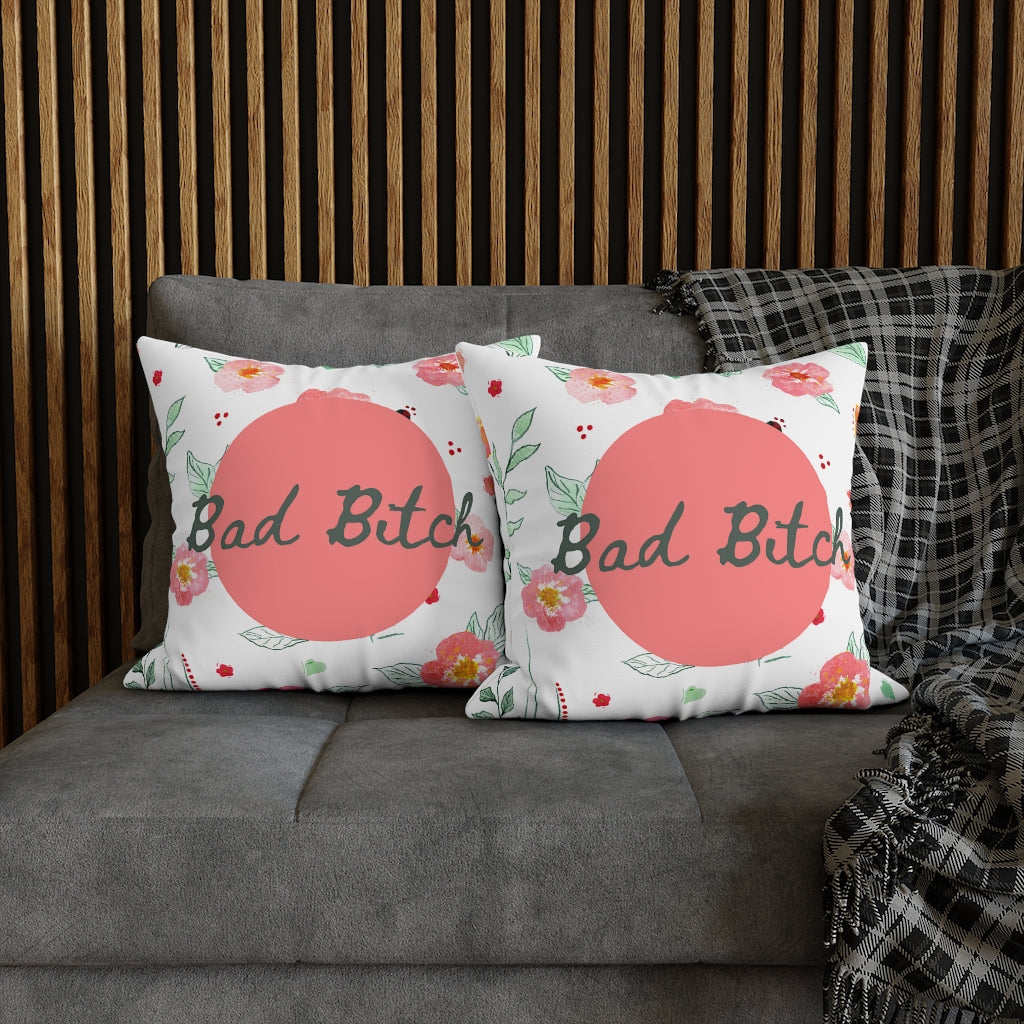 Bad B*tch Pillow Case - Throw Pillow Cover - Grandmillennial Style