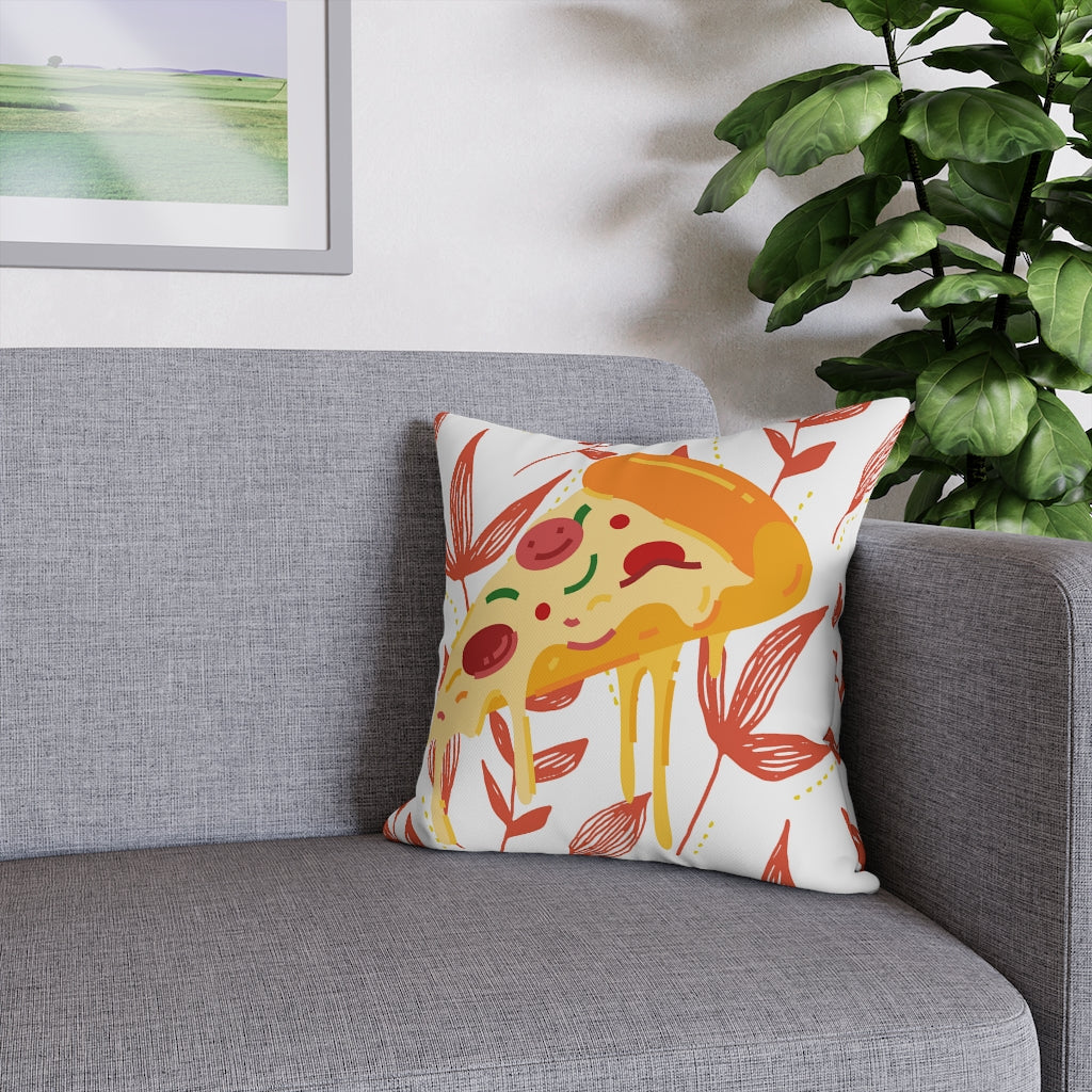 Slice of Pizza Pillow Case - Throw Pillow Cover - Grandmillennial Style