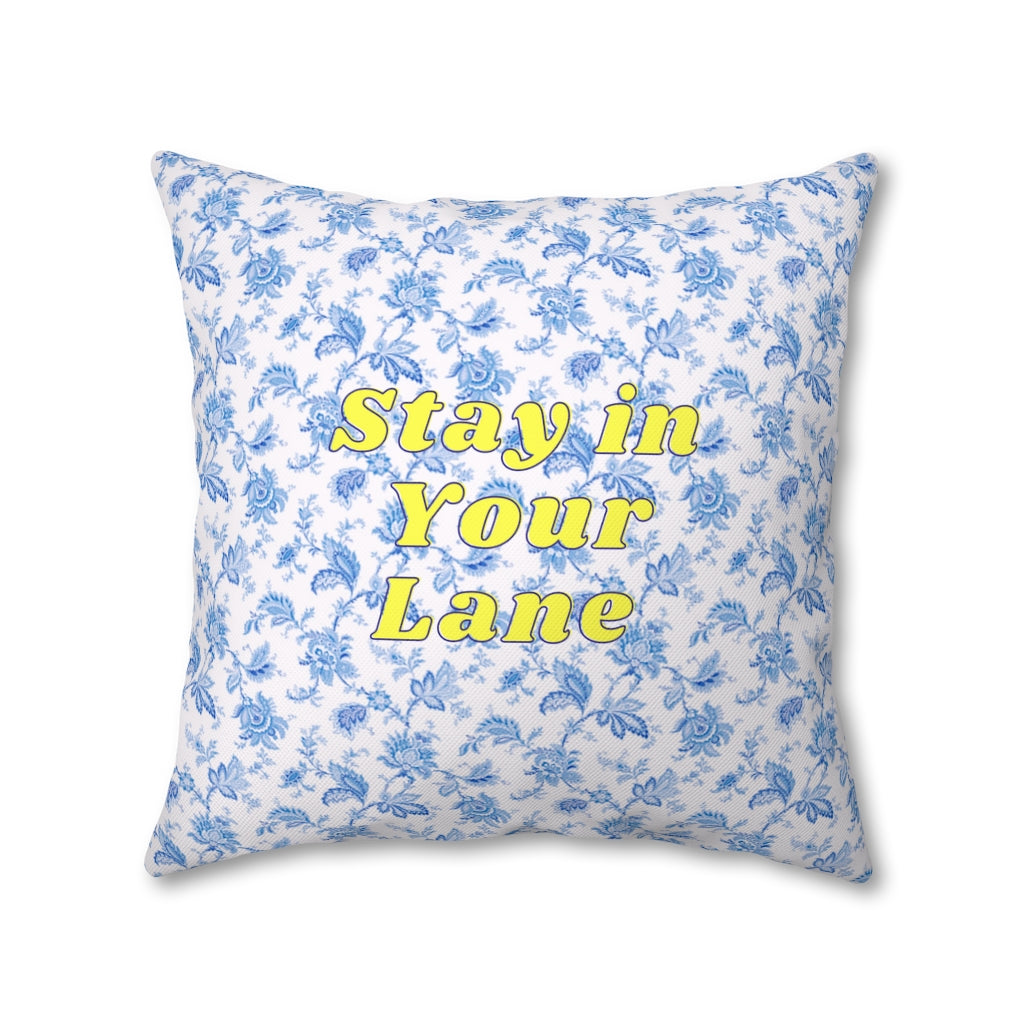 Stay in Your Lane Pillow Case - Throw Pillow Cover - Grandmillennial Style