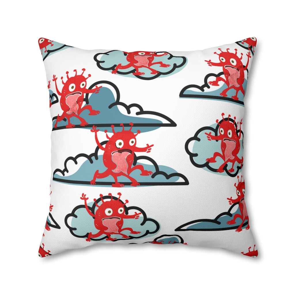 High Monster Pillow Case - Throw Pillow Cover - Grandmillennial Style