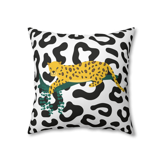 Lazy Leopard Pillow Case - Throw Pillow Cover - Grandmillennial Style