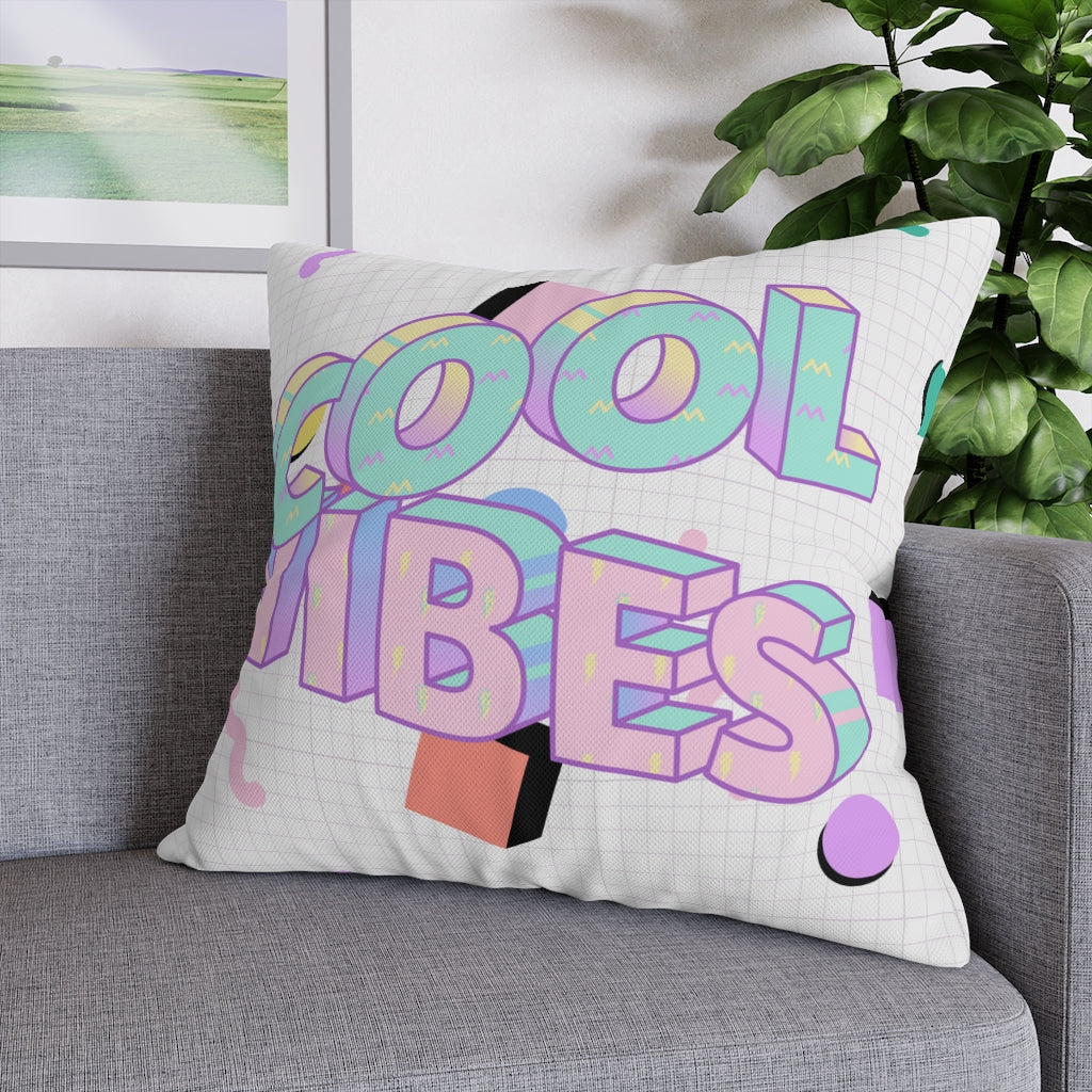 Cool Vibes Pillow Case - Throw Pillow Cover - Grandmillennial Style